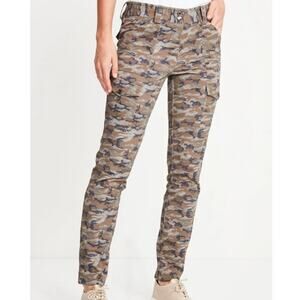ANATOMIE Camo Karo Cargo Pant Camouflage Brown Green Casual Women's XS